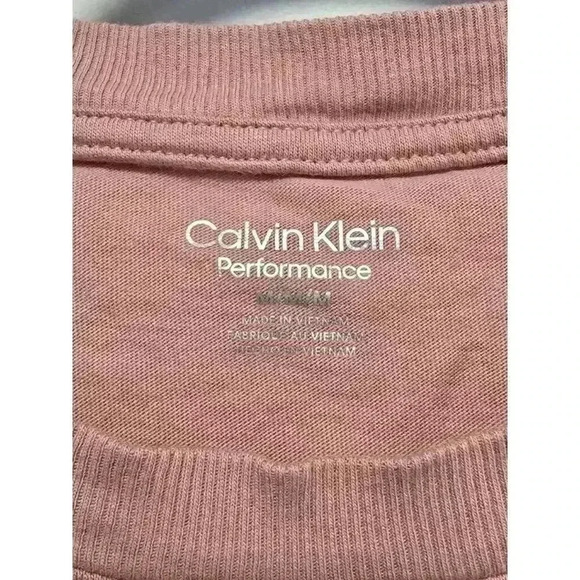 Women's Calvin Klein Pink T-Shirt Crop Top‎ Size M - Picture 3 of 4